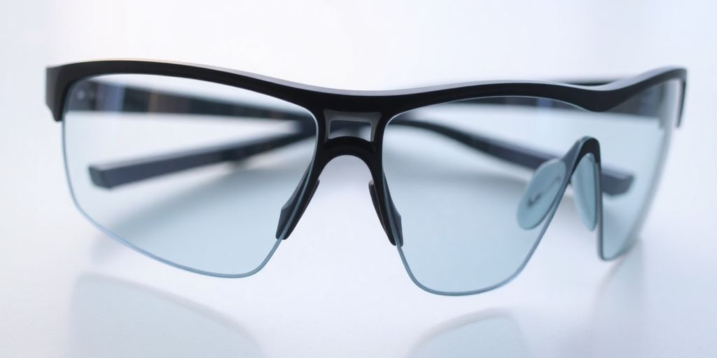 Lunettes de protection anti-rayures et UV sur une surface.